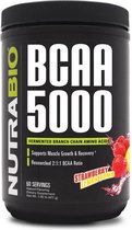 NutraBio BCAA 5000 Poeder - Strawberry Lemon Bomb - 400 gr