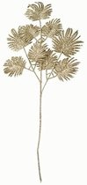 Gouden glitter varens kunstbloem kunsttak 72 cm - Woondecoratie - Kunstbloemen/kunsttakken/kunstplanten
