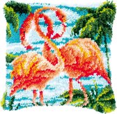 Flamingo's Voorbedrukt Knoopkussen Vervaco PN-0186006