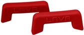 Lava Cookware set van 2 Silicone Handvaten, Rood