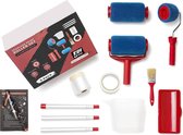 Paint Runner pro verfset 9 stuks | rood | Easy Paint Runner Verfroller | Paint Racer | Anti-drup rollers | Verfroller en Lekbak | Verfroller met reservoir, hoekstrijker en randroll