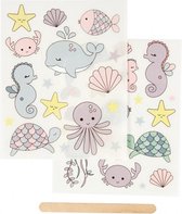 rub-on stickers zeedieren 12 x 15,5 cm