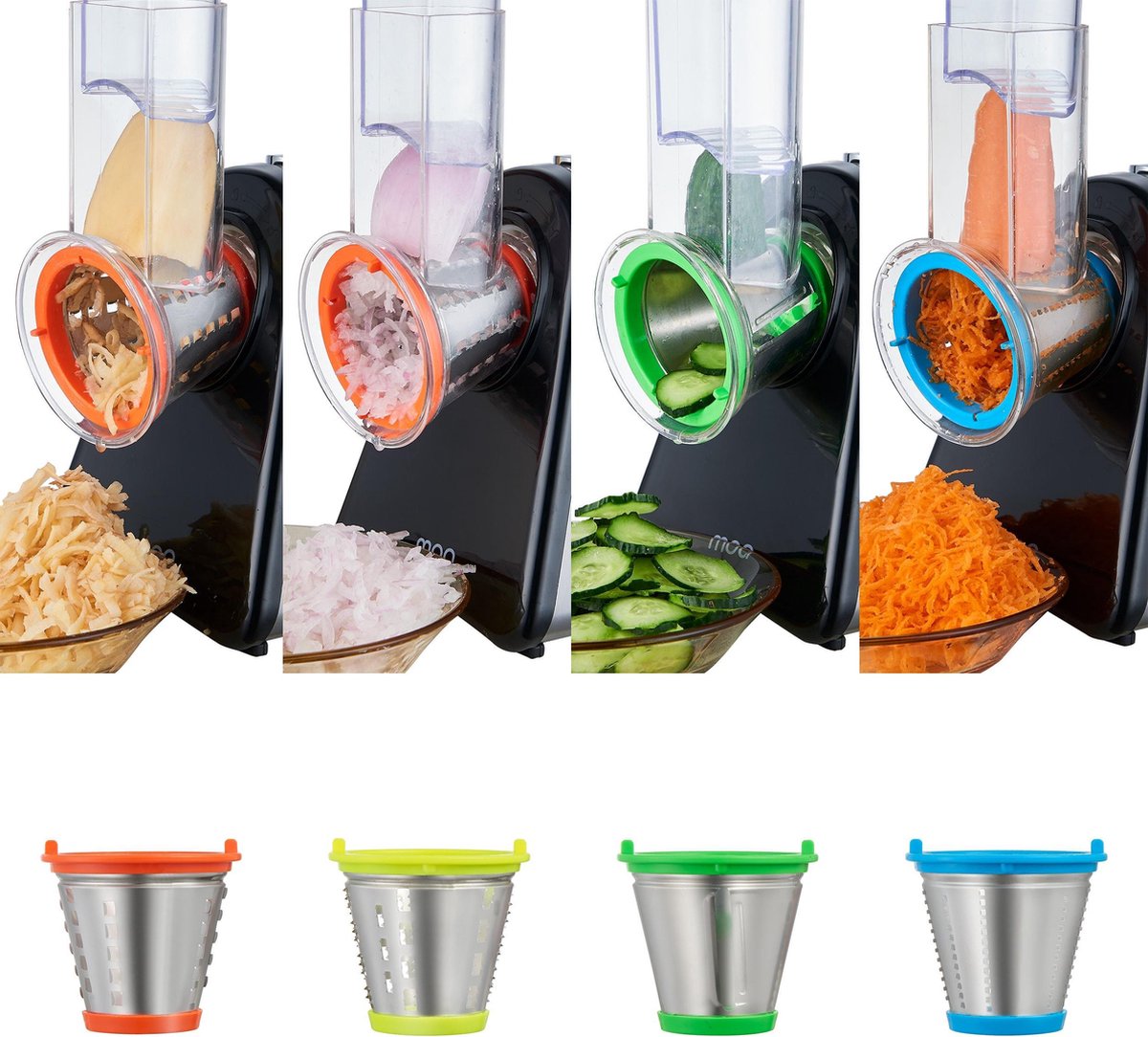 Machine à salade MOA - Coupe-légumes - Robot culinaire - Râpe