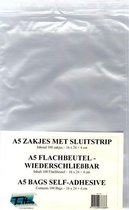 100 stuks A5 Formaat Zakje - Transparant - 16x22+3cm