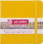 Schetsboek 12x12 cm 140g golden yellow