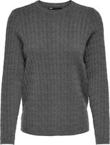 Only Trui Onlkatia L/s Cable Pullover Cc Knt 15231264 Dark Grey Melange Dames Maat - M