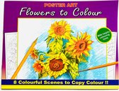 Kleurboek ''Flowers to Colour'' | Kleurboek voor volwassen | Tekenen | Creatief voor volwassenen | Met tekenhints!
