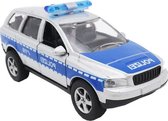 Duitse politiewagen diecast pull-back 11 cm zilvergrijs