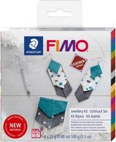 sieradenset leder-look Fimo klei 16-delig