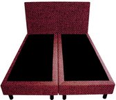 Bedworld Boxspring 200x190 - Geveerd - Tweedlook - Bordeaux rood (M63)