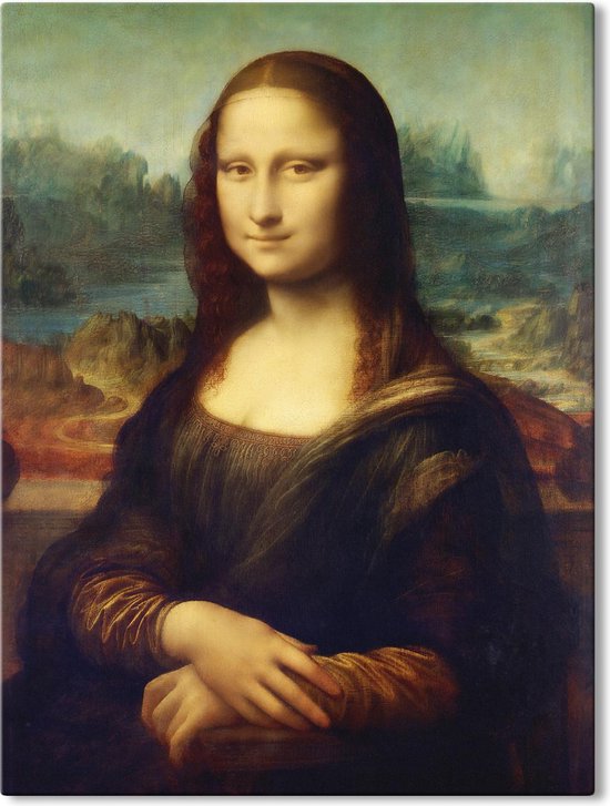 Canvas Schilderij Mona Lisa - Leonardo da Vinci - 40x60 cm