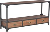 Tv meubel met 3 lades 120x30x60 cm massief grenenhout