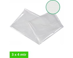 Vrijbuiter grondzeil geperforeerd - 3 x 4 meter - bescherming van grondzeil tent - microperforatie - wegwerp - transparant