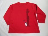 petit bateau , jongens , sweat shirt , rood , vuurtoren , 4 jaar 102