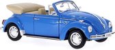 Volkswagen Beetle (Convertible) (Blauw) – Welly 1:24 - Modelauto - Schaalmodel - Miniatuurauto