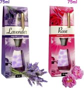 Diffuser Lavender and rozen geur 2 x 75ml