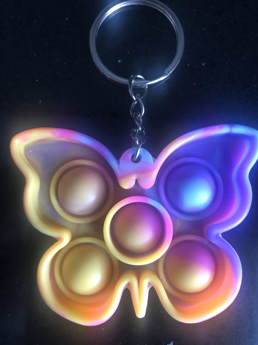 ORLINE / Fidget Toys Pop It Sleutelhanger Vliender Mini Pop It