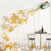 32 delig ballonnenset - Thema: Champagne - Versiering voor feestjes, verjaardag - feestdecoratie