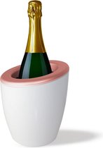 DEMI Mix - Design Champagnekoeler / Wijnkoeler - Italian Design - Zonder ijs, met Ice Packs - Wit / Roségoud