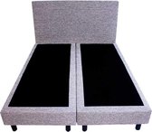 Bedworld Boxspring 160x190 - Geveerd - Waterafstotend grof - Zilvergrijs (P88)