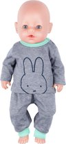 Nijntje Blue/Green Gestreept Poppen Pyjama 36-41cm 2021304