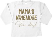 Shirt baby-dreumes-mama's vriendje voor altijd-wit-goud-Maat 104