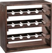 4goodz wijnrek Regaal hout 15 flessen 50x50x25cm bruin