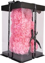 MyLovely® - Roze Liefdes Rozen Konijn/Beer ingepakt in luxe doos - 30CM - Romantisch Valentijn Cadeau voor hem of voor haar - Moederdag - Huwelijk - Liefde - Valentijnsdag - Bloeme
