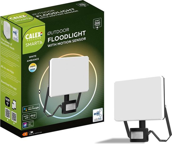 Calex Smart Outdoor - Slimme LED Schijnwerper - LED Floodlight met bewegingssensor - Voor buiten - 24W