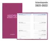 Brepols Schoolagenda 2021-2022 - Rainbow - Fuchsia  - 9 x 16 cm