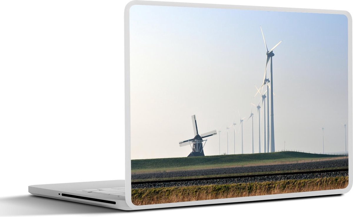 Afbeelding van product SleevesAndCases  Laptop sticker - 11.6 inch - Windmolens in Eemshaven
