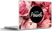 Laptop sticker - 14 inch - Quotes - 'Girl power' - Spreuken - 32x5x23x5cm - Laptopstickers - Laptop skin - Cover