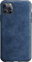 Apple iPhone 11 Pro Hoesje - Alcanside - Serie - Alcantara Backcover - Ocean Blue - Hoesje Geschikt Voor Apple iPhone 11 Pro