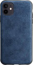 Apple iPhone 11 Hoesje - Alcanside - Serie - Alcantara Backcover - Ocean Blue - Hoesje Geschikt Voor Apple iPhone 11