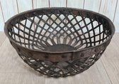 ijzeren mand - decoratie - fruitmand - opbergmand - klein - industrieel