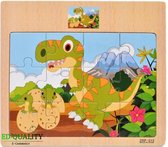 Mini puzzel Dinosaurus - kinder puzzel - 12 stukjes