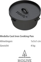 Forno Cast Iron Cooking Pan Dutch Oven Pan Gietijzer Cooking Camping pan bbq barbeque pan pan voor boven het vuur dutchoven