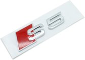 S5 Audi embleem - badge - Logo - S3 - auto - Chroom