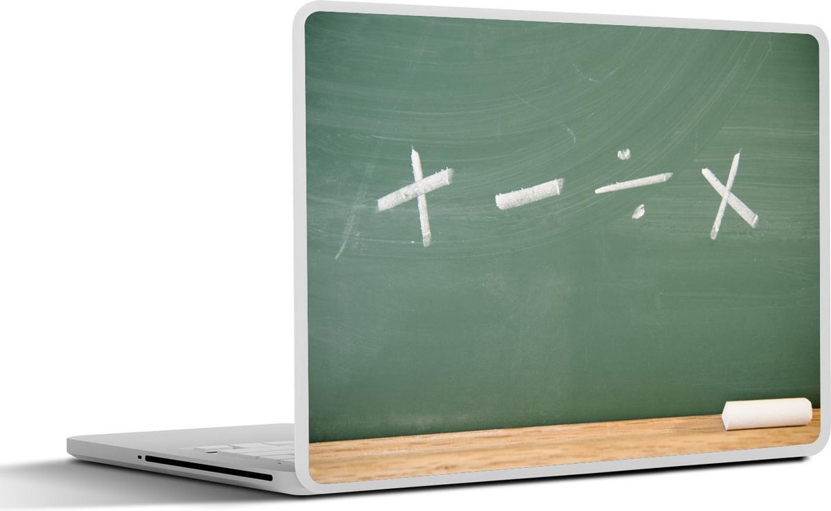 Afbeelding van product SleevesAndCases  Laptop sticker - 17.3 inch - Symbolen voor rekenen op een schoolbord