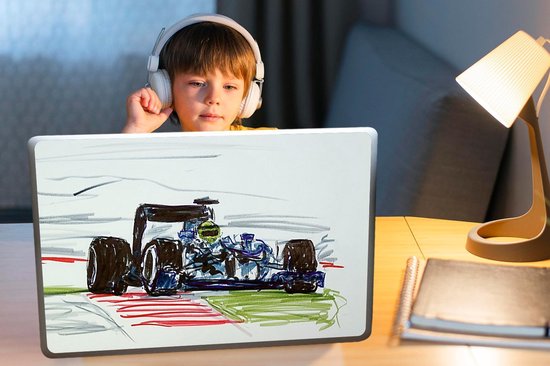 Sticker pour ordinateur portable - 17,3 pouces - une voiture de course de Formule 1