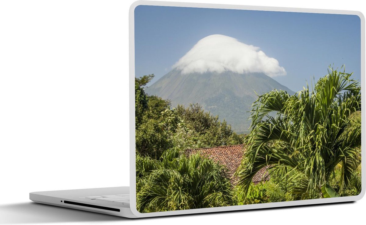 Afbeelding van product SleevesAndCases  Laptop sticker - 15.6 inch - Wolk op de vulkaan op het eiland Ometepe