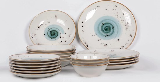 Service en porcelaine 24 pièces pour 6 personnes | assiettes creuses,  assiettes... | bol.com