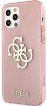 Guess Case iPhone 12 Pro Max 6,7" Rosé hard case Glitter