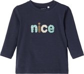 Name it Jongens Newborn Tshirt Lennart Dark Sapphire