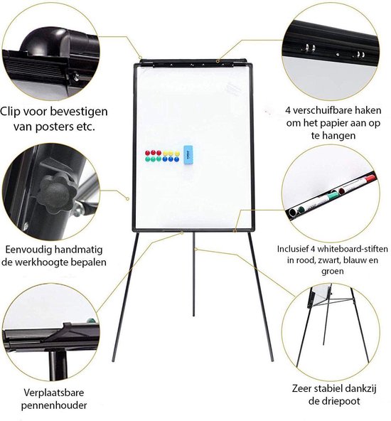 Viscom Standtafel FORTEZZA, Flipchart mit Dreibein-Stativ u