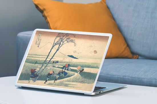 Sticker pour ordinateur portable - 15,6 pouces - Ejiri dans la province de Suruga - peinture de Katsushika Hokusai