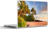 Laptop sticker - 17.3 inch - Palmbomen op het strand van Maui bij zonsondergang - 40x30cm - Laptopstickers - Laptop skin - Cover