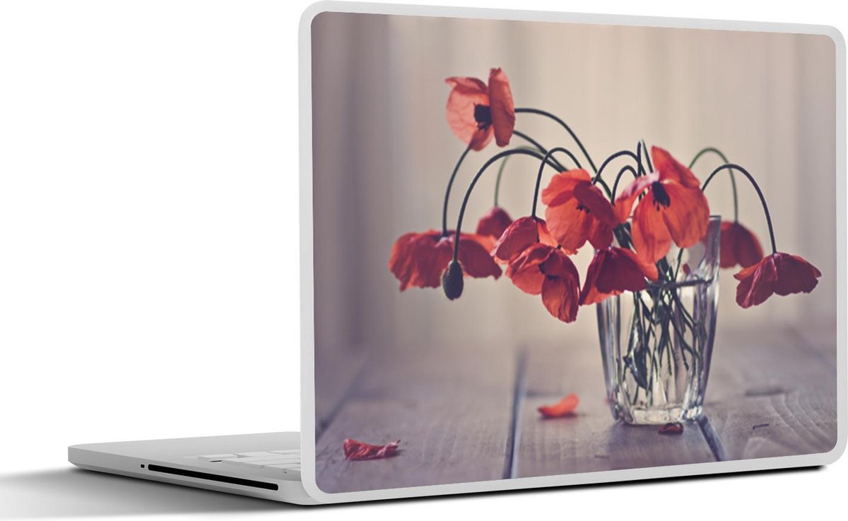 Afbeelding van product SleevesAndCases  Laptop sticker - 10.1 inch - Boeket van papavers