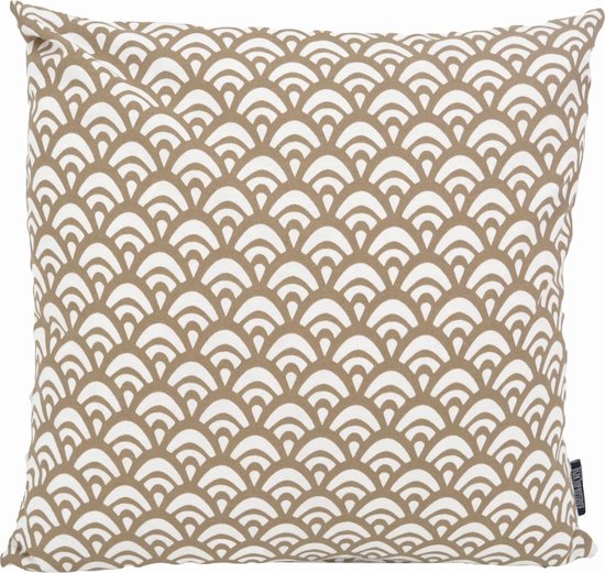 Waves Taupe Kussenhoes | Katoen/Polyester | 45 x 45 cm | Beige