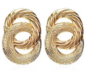 Statement oorbellen - Goudkleurig - Cirkels - Perfect voor een feestje - Damesdingetjes